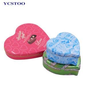 Custom Printing Wedding Heart Shape Gift Tin Can Case for Packaging Metal Box