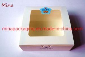 Custom Printed Paper Portuguese Egg Tarts Packing Box with Clear Window Top