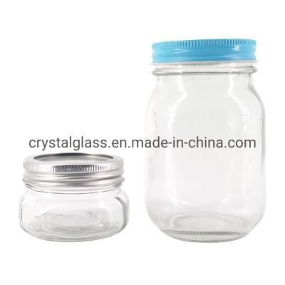 Ball Shape Glass Mason Jar Without Handle, 32oz Round Honey Jar