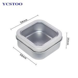 Wholesale Stock Can Mini Metal Mint Pill Gift Small Candy Square Tin Box with Window