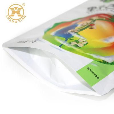 Glossy Dried Fruit Stand up Pouch with Winsow Siliver Resealable Bags Plastic Food Zipper Bag