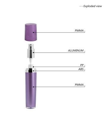 15ml 30ml 50ml 120ml 140ml Drum-Shaped Acrylic Lotion Pump Cosmetic Bottle