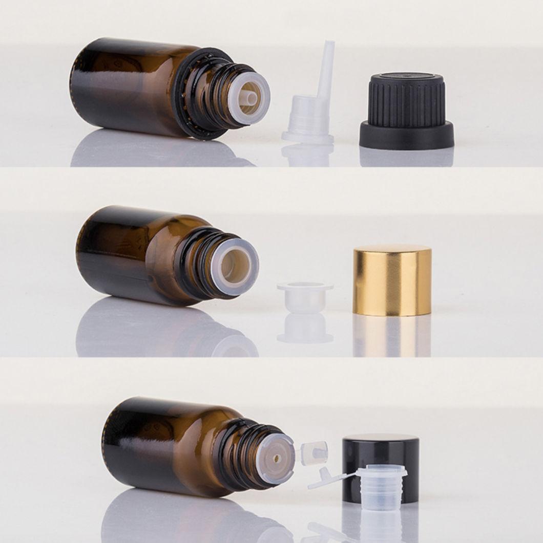 Amber Glass Essence Oil Bottle with Dropper for Cosmetic 15ml