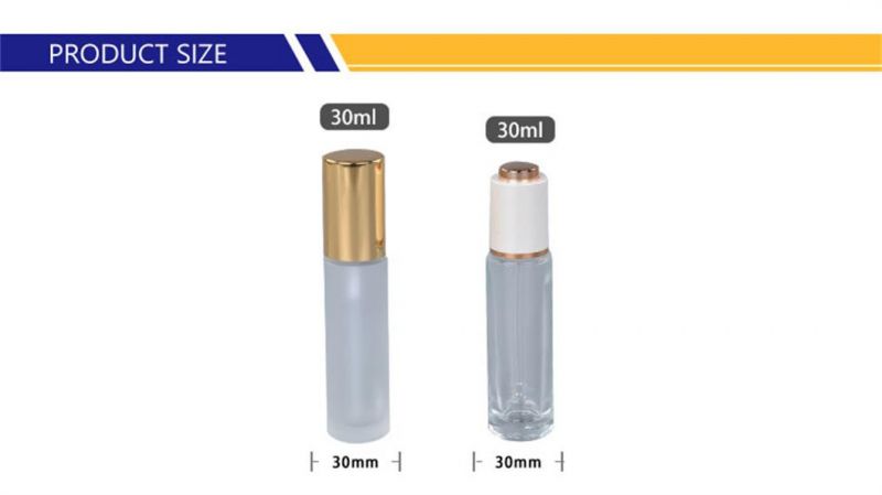 Wholesale Refillable 30ml Golden Top 30ml Glass Lotion Bottles with Pump