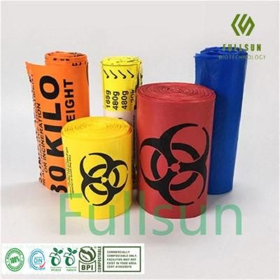 Custom Biodegradable Autoclave Bag Waste Hospital Biohazard Compostable Medical Garbage Bag