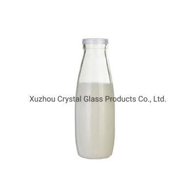 200ml 250ml 1000ml Beverage Packing Glass Bottle for Milk Tea Juice Soft Drink with Lids
