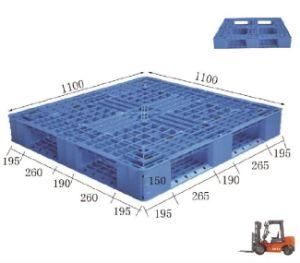1100*1100*150 mm Singel Face Virgin HDPE Hard Solid Flat Top Plastic Pallet for Warehouse Use