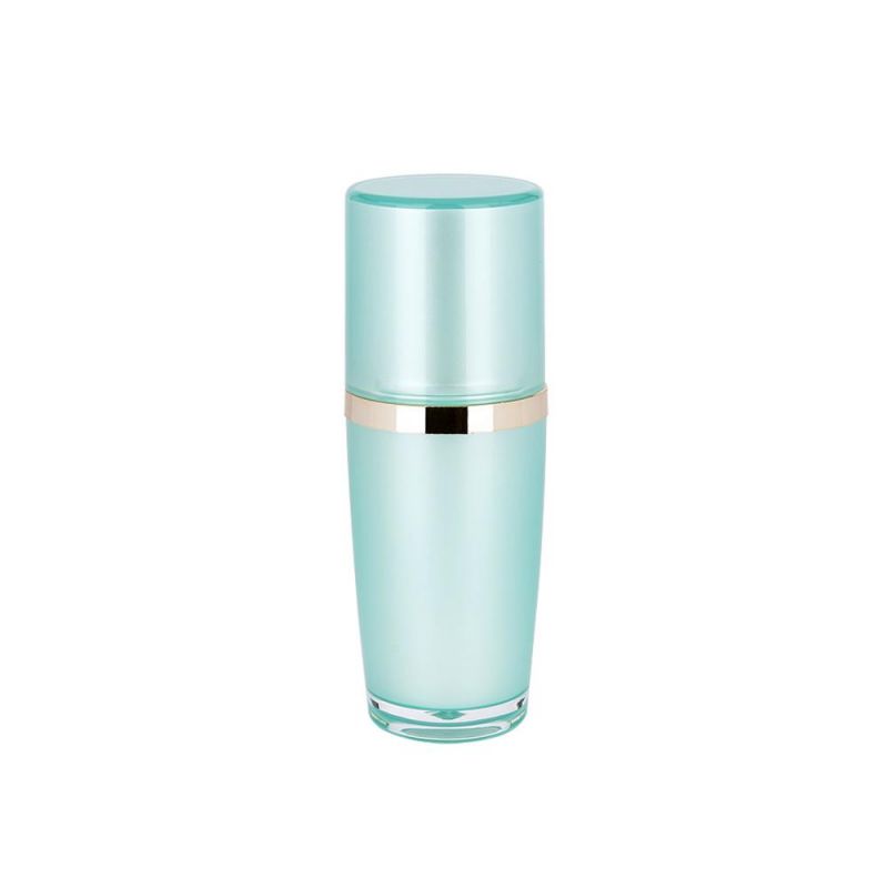 15ml 30ml 50ml Oval Empty Light Green Cosmetic Acrylic Pump Lotion Bottle