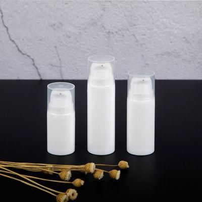 Matte White Empty Cosmetic Skincare Container 5ml 10ml 15ml 30ml Airless Pump Bottle