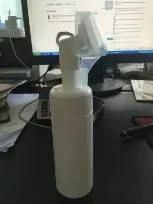 120ml White Plastic Foam Spray Bottle Facial Cleanser Silicone Brush Cap 150ml Foam Spray Bottle
