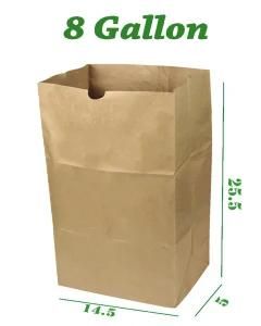 Heavy Duty Brown Paper Lawn and Refuse Bags for Home and Garden, 30 Gal