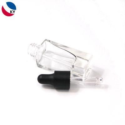 5ml Transparet Square Glass Bottle with Black Aluminium Dropper Gift Mini Bottle