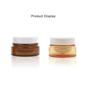 Amber Transparent White Screw Cap Cosmetics Lotion Facial Cream Jar