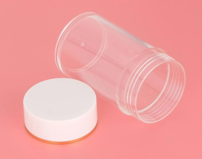 Cosmetic Packaging 120g Refillable Transparent Clear Empty Plastic Powder Bottle Powder Container Bottle Medicine Bottle