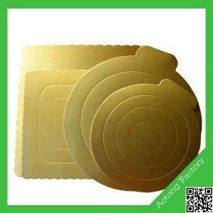 New Arrival Golden 10inch Cardboard Cake Base with Handle
