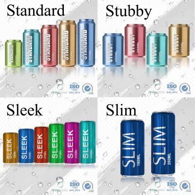 250ml 330ml 355ml 473ml 500ml 12oz 16oz Aluminum Beverage Cans Beer Cans Energy Drink Cans with Lids