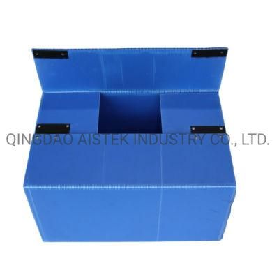Collapsible Plastic Corrugated Carton Box with Handles