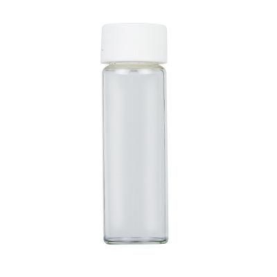 Rofessional Custom Made High Quality Clear Glass Sample Tube Screw Vial Bottle with Black Plastic Lids