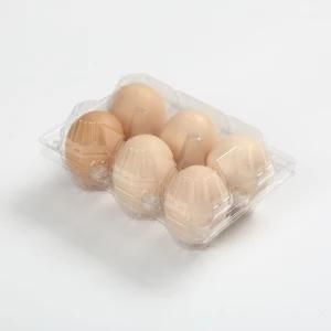6 Holes Pet Plastic Packaging Box Egg Tray