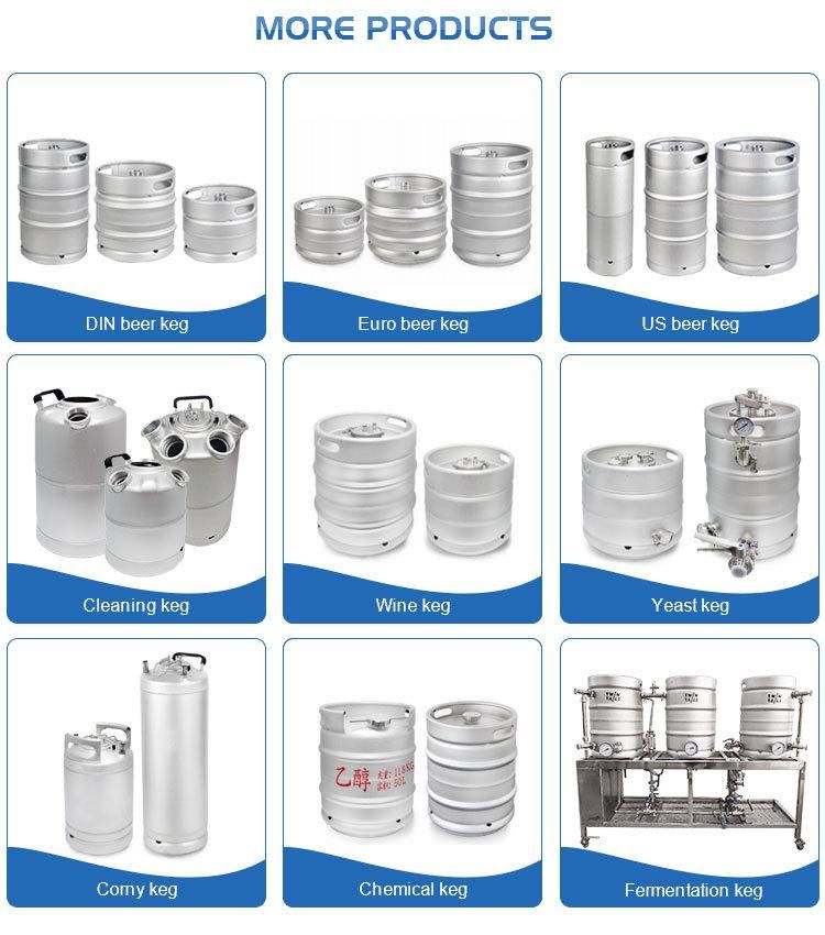 Hot Selling Factory Supply Low Price Barrel Beer Keg 304 Stainless Steel Us 15.5 Gallon 1/4 Slim 30L 1/6 Bbl 20L Kegs
