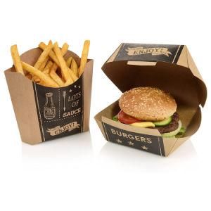 Hamburger Box Disposable Custom Thick Packaging Carton Takeaway Oil-Proof Burger Carton