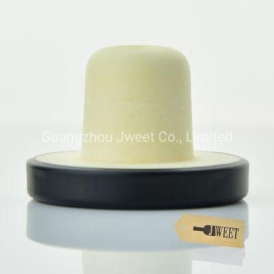 China Supplier Black Wood Cap Synthetic Cork for Bottles