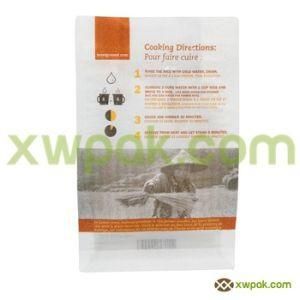 Flat Bottm Rice Paper Bag with Resealable Zipper