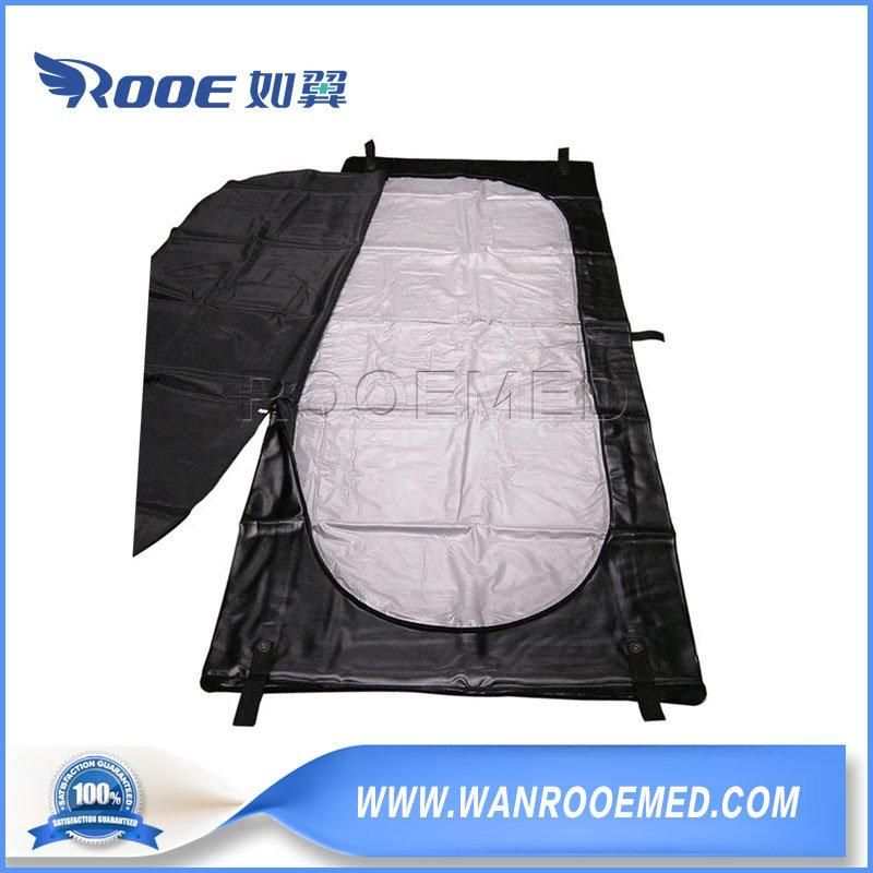 Heavy Duty Disposable Leakage Proof 0.1mm Internal Lining PVC Dead Body Bag with J Zipper