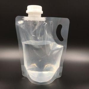 Customized Printing Transparent Plastic Packaged Clear Drink Water Stand up Spout Pouch for Water Liquid Bag with Spout