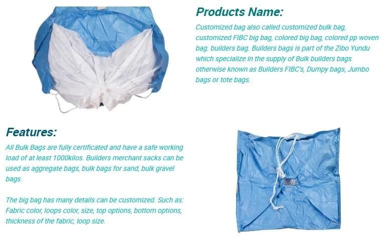 Customized Laminated Woven FIBC PP Jumbo Big Bag Super Sack for Mineral Sugar Sand