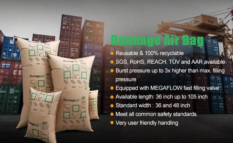 90*120cm Secure Cargo Inflate Air Dunnage Bag for Truck Transport Shipment