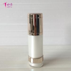 100ml Round Straight Airless Bottle with Patch for Skin Care Packaging