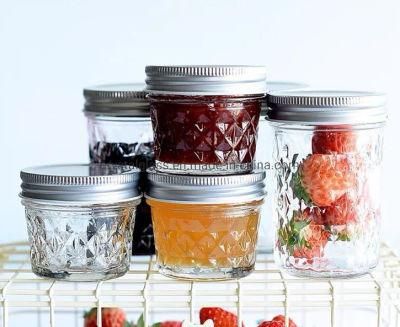 3oz Crystal Glass Jam Sauce Honey Mason Jar with Lids and Bands