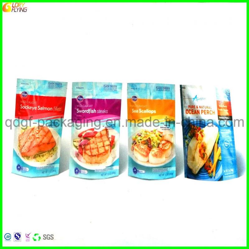 Plastic Cookies Packaging Food Bag with Zipper Stand up Zip Lock Bag