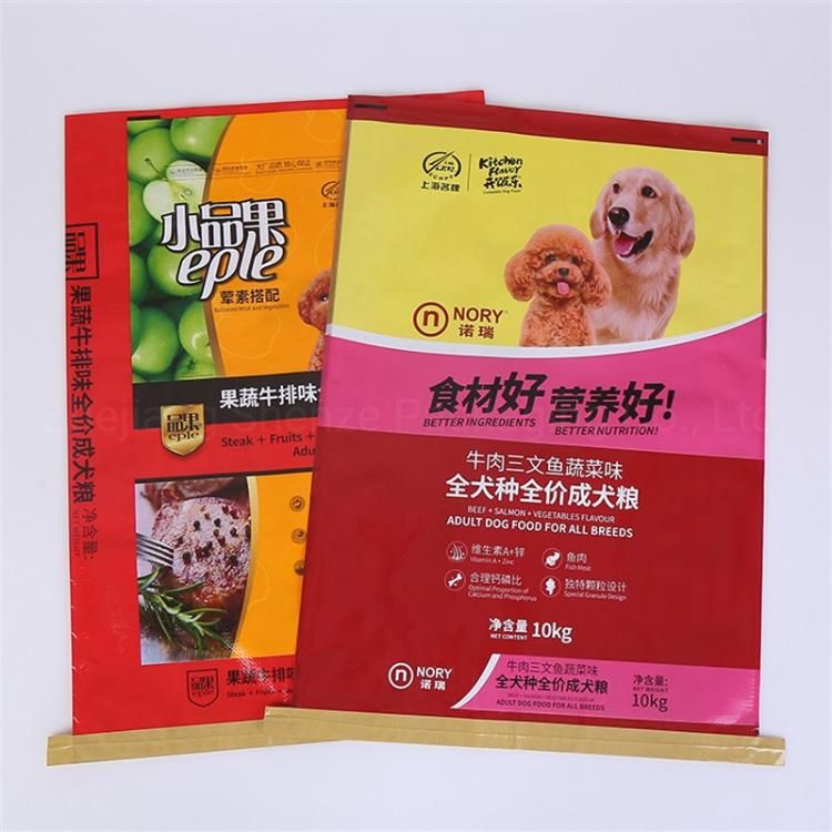 HDPE/PP Plastic Woven Laminated Color BOPP Film Coated Brown / White / Yellow Flexo Printing Kraft Paper Bag with Poly Liner Ld/Hm Inside