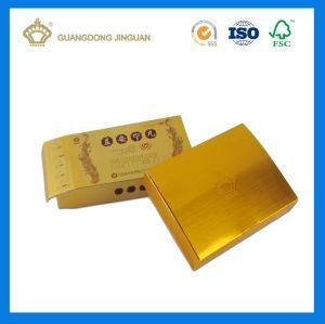 Customized Design Medicine Paper Packaging Box (gold card with UV printing)