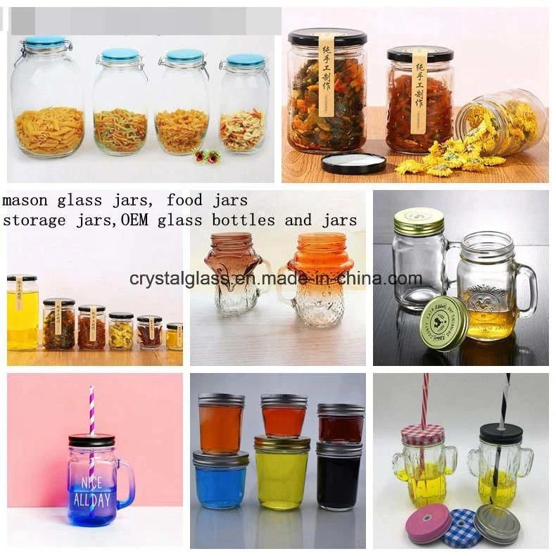 Clear Grain Glass Storage Jar with Clamp Lid Storage Jar with Glass Clip Cap