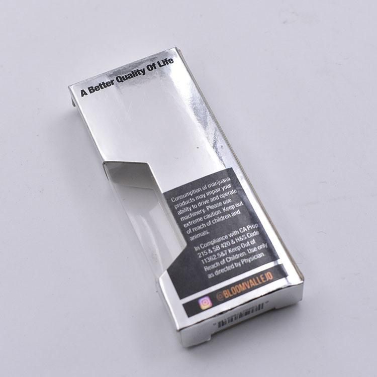 High Quality Silver Foil Packaging Box for Vape Cartridge Packaging