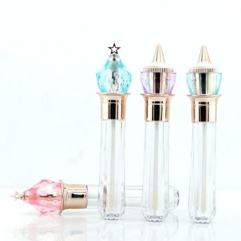 4ml Low MOQ in Stock Star Top Luxury Pink Lipgloss Tubes Cheap Empty Lipgloss Tube Container