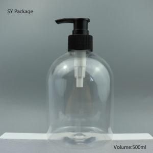 500ml Empty Pet Plastic Hand Wash Lotion Bottle with Black Pump