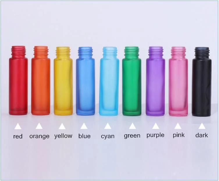 5ml 10ml Frosted Colorful Roll on Glass Bottle Essential Oil Bottle Perfume Bottle