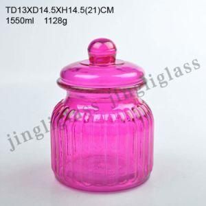 1550ml Colored Glass Jar / Storage Glass Jar