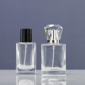 Factory Premium 50ml Square Glass Perfume Bottle with Spray Pump Cap