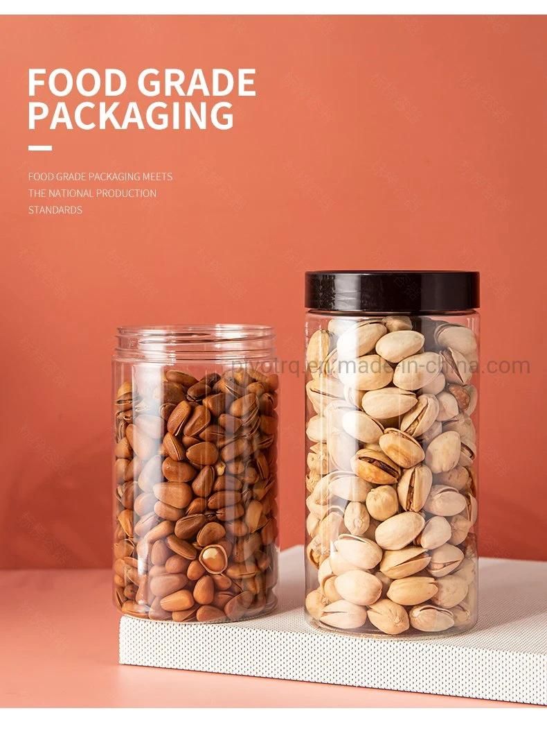 400ml 500ml 615ml Food Packaging Pet Transparent Plastic Bottle for Cans Empty Plastic Jars