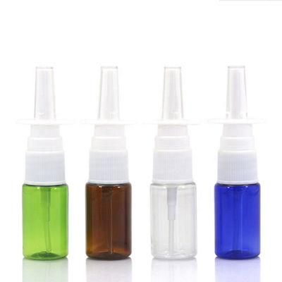 10ml Colorful Pet Empty Fine Nasal Spray Mist Plastic Bottle, Cosmetic Nose Spray Bottle