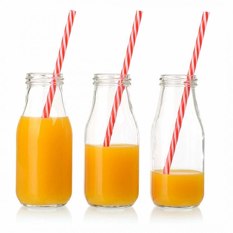 330ml Glass Milk Bottle Juice Beverage Milk Tea Fruit