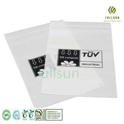 100% Biodegradable Frozen Zipper Bag Food Packaging Clothing Zip-Lock Plastic Bag