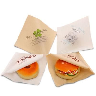 Cheap Price Disposable Food Packing Wrapping Greaseproof Paper Bag