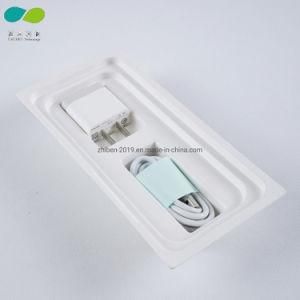 OEM Sugarcane Bagasse Pulp Disposable Cell Phone Paper Inner Tray