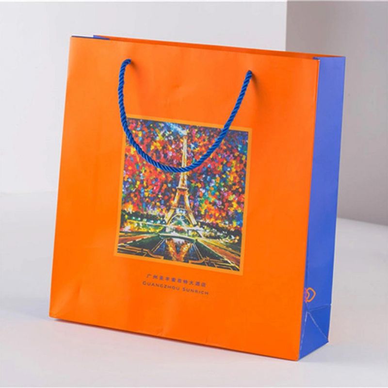 China Wholesale Garden Hotel Handbag Design Custom Logo Bronzing Packaging